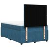 vidaXL Boxspringbett mit Matratze Dunkelblau 120x200 cm Samt