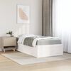 vidaXL Bett mit Matratze Wei&szlig; 100x200 cm Massivholz Kiefer
