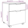 vidaXL Mobiler Aktenschrank mit Rollen Artisan Eichen-Optik 45x38x54cm
