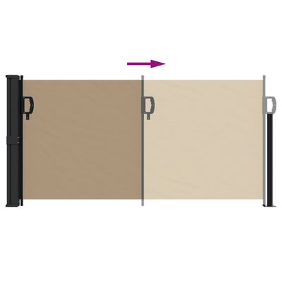 vidaXL Seitenmarkise Ausziehbar Taupe 100x300 cm