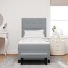 vidaXL Boxspringbett mit Matratze Hellgrau 90 x 190 cm Stoff
