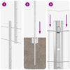 vidaXL Zaun mit Pfosten Silber 1 x 10 m Stahl
