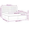 vidaXL Boxspringbett mit Matratze Dunkelgr&uuml;n 180x200 cm Samt