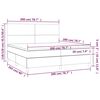 vidaXL Boxspringbett mit Matratze & LED Taupe 200x200 cm Stoff
