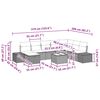 vidaXL Gartensofa-set mit Kissen 9 pcs Beige Poly-Rattan