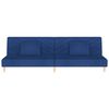 vidaXL Schlafsofa 2-Sitzer mit 2 Kissen Blau Stoff
