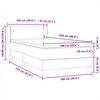 vidaXL Boxspringbett mit Matratze Dunkelblau 100x220 cm Samt
