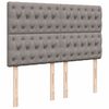 vidaXL Boxspringbett mit Matratze Taupe 140x200 cm Stoff