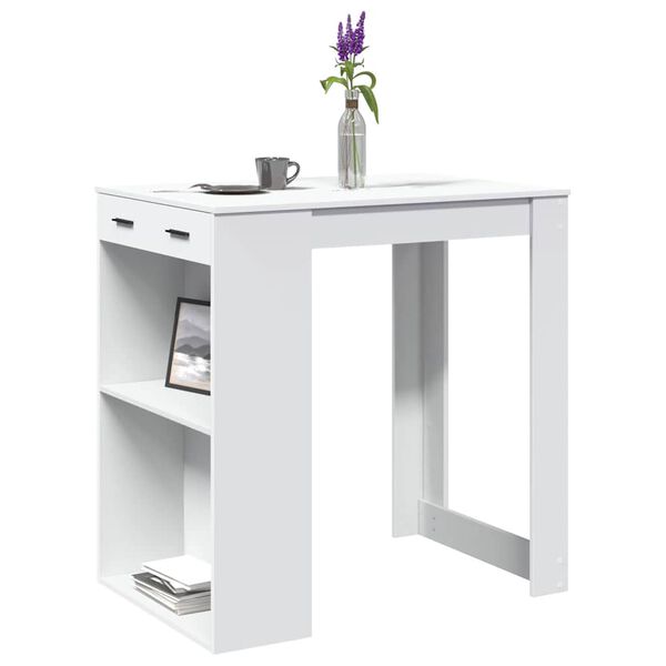 vidaXL Bartisch Wei&szlig; 102x70x103,5 cm Holzwerkstoff