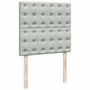 vidaXL Ottoman-Bett mit Matratzen Hellgrau 200x200 cm Samt