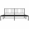 vidaXL Bettgestell mit Kopfteil Metall Schwarz 193x203 cm