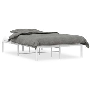 vidaXL Bettgestell Metall Wei&szlig; 120x190 cm