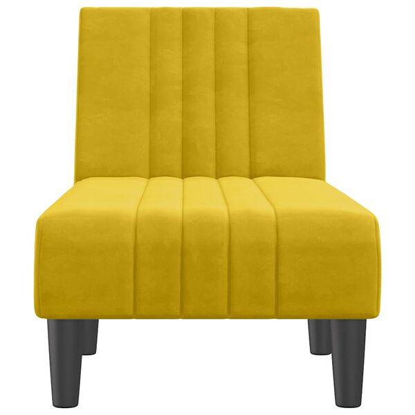 vidaXL Chaiselongue Gelb Samt