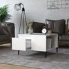 vidaXL Couchtisch Hochglanz-Wei&szlig; 55x55x36,5 cm Holzwerkstoff