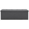 vidaXL Faltbare Sitzbank Leinenoptik 110&times;38&times;38 cm Dunkelgrau