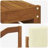 vidaXL Ecksofa Set mit Kissen 7 pcs Natur und Creme Massivholz Akazie