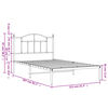 vidaXL Bettgestell mit Kopfteil Metall Schwarz 107x203 cm