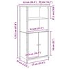 vidaXL Highboard Altholz 62 x 36 x 121,5 cm Holzwerkstoff
