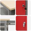 vidaXL Werkbank mit Schubladen 10 pcs Rot Ingenieure Holz und Stahl