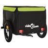 vidaXL Fahrradanh&auml;nger Schwarz und Gr&uuml;n 30 kg Eisen