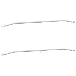 vidaXL Planehalterung f&uuml;r Anh&auml;nger 2 pcs Silber 100-145 cm Aluminium
