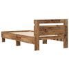 vidaXL Bettrahmen mit Kopfteil Altholz 193 x 95 x 88 cm Holzwerkstoff