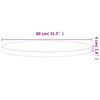 vidaXL Tischplatte &Oslash;80x4 cm Rund Massivholz Buche