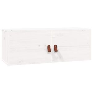 vidaXL Wandschrank Wei&szlig; 80x30x30 cm Massivholz Kiefer