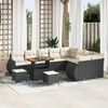 vidaXL Garten-Sofa-Set 12 pcs Schwarz Poly-Rattan