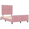 vidaXL Boxspringbett mit Kopfteil Rosa 120 x 200 cm Samt