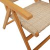 vidaXL 7-tlg. Garten-Essgruppe Poly Rattan und Massivholz Beige