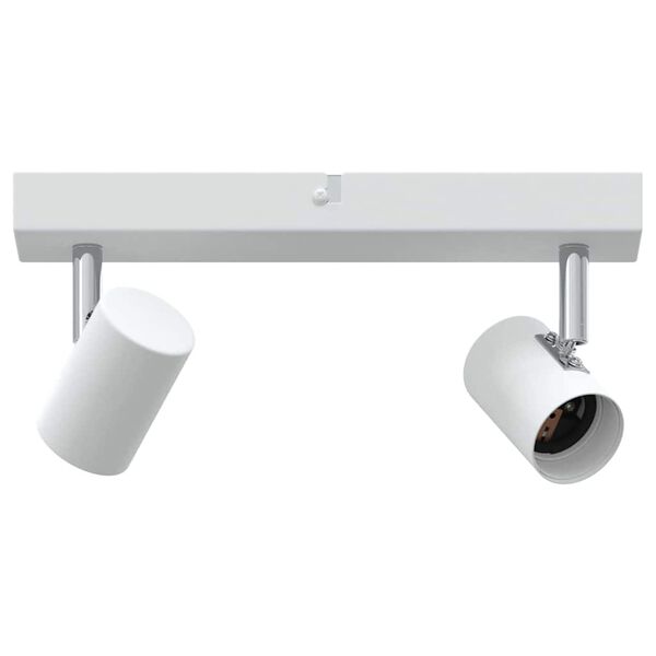 vidaXL Deckenstrahler mit Strahlern Wei&szlig; 26 x 6,5 x 11,5 cm Metall