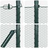 vidaXL Zaunpfosten Gr&uuml;n 10 x 0,4 m (13 mm Mesh) Stahl und PVC