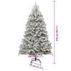 vidaXL K&uuml;nstlicher Weihnachtsbaum Gr&uuml;n und Wei&szlig; 210 cm PVC und Metall
