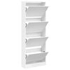 vidaXL Schuhschrank Wei&szlig; 60x21x163,5 cm Holzwerkstoff
