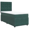 vidaXL Boxspringbett mit Matratze Dunkelgr&uuml;n 80x200 cm Samt