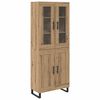 vidaXL Highboard 2 pcs Artisan-Eiche 69,5 x 34 x 180 cm Holzwerkstoff