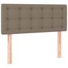 vidaXL Boxspringbett mit Matratze Taupe 90x190 cm Stoff