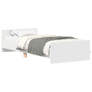 vidaXL Bettgestell Wei&szlig; 90x200 cm Holzwerkstoff