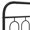 vidaXL Bettgestell mit Kopf- und Fu&szlig;teil Metall Schwarz 100x200 cm