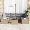 vidaXL Garten-Sofa-Set 7 pcs Beige und Hellgrau