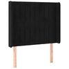 vidaXL LED Kopfteil Schwarz 93x16x118/128 cm Samt