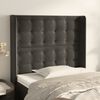 vidaXL Kopfteil mit Ohren Dunkelgrau 103x16x118/128 cm Samt