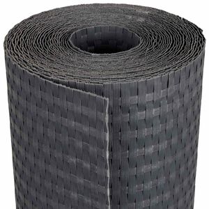 vidaXL Balkonsichtschutz Dunkelgrau 1000 x 90 cm Poly-Rattan
