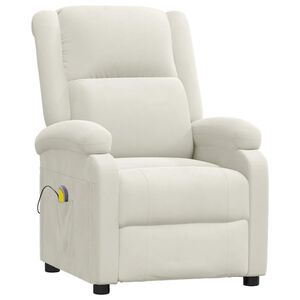 vidaXL Massagesessel Creme Samt
