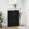 vidaXL Schuhschrank Schwarz 63x24x104 cm Holzwerkstoff