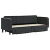 vidaXL Tagesbett Ausziehbar mit Schubladen Schwarz 80x200 cm Samt