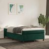 vidaXL Boxspringbett mit Matratze Dunkelgr&uuml;n 120x190 cm Samt