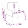 vidaXL Sofas mit Kissen 55cm Weinrot Sperrholz