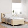 vidaXL Boxspringbett mit Matratze Creme 190 x 90 cm Polyester